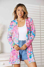 Load image into Gallery viewer, Double Take Floral Open Front Long Sleeve Cardigan Ti Amo I love you
