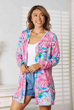 Load image into Gallery viewer, Double Take Floral Open Front Long Sleeve Cardigan Ti Amo I love you
