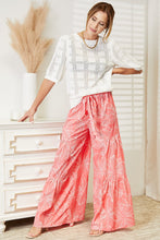 Load image into Gallery viewer, Double Take Floral Tiered Wide Leg Pants - Sizes S-XL Ti Amo I love you
