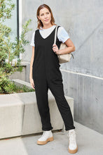 Load image into Gallery viewer, Double Take Full Size Sleeveless Straight Jumpsuit Ti Amo I love you
