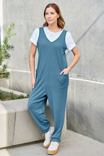 Load image into Gallery viewer, Double Take Full Size Sleeveless Straight Jumpsuit Ti Amo I love you
