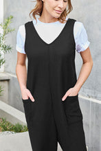 Load image into Gallery viewer, Double Take Full Size Sleeveless Straight Jumpsuit Ti Amo I love you
