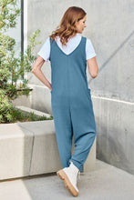 Load image into Gallery viewer, Double Take Full Size Sleeveless Straight Jumpsuit Ti Amo I love you
