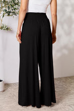 Load image into Gallery viewer, Double Take Full Size Smocked Wide Waistband Wide Leg Pants Ti Amo I love you
