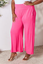 Load image into Gallery viewer, Double Take Full Size Smocked Wide Waistband Wide Leg Pants Ti Amo I love you
