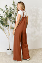 Load image into Gallery viewer, Double Take Full Size Wide Strap Overall with Pockets Ti Amo I love you
