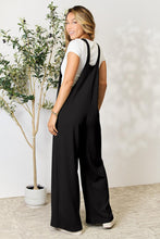 Load image into Gallery viewer, Double Take Full Size Wide Strap Overall with Pockets Ti Amo I love you
