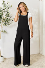 Load image into Gallery viewer, Double Take Full Size Wide Strap Overall with Pockets Ti Amo I love you
