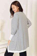 Load image into Gallery viewer, Double Take Striped Open Front Longline Cardigan Ti Amo I love you
