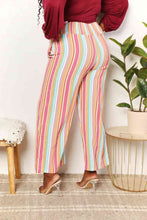 Load image into Gallery viewer, Double Take Striped Smocked Waist Pants with Pockets Ti Amo I love you
