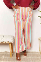 Load image into Gallery viewer, Double Take Striped Smocked Waist Pants with Pockets Ti Amo I love you
