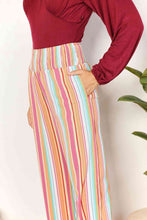 Load image into Gallery viewer, Double Take Striped Smocked Waist Pants with Pockets Ti Amo I love you
