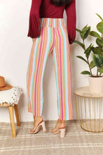 Load image into Gallery viewer, Double Take Striped Smocked Waist Pants with Pockets Ti Amo I love you
