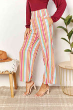 Load image into Gallery viewer, Double Take Striped Smocked Waist Pants with Pockets Ti Amo I love you
