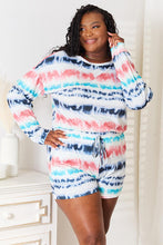 Load image into Gallery viewer, Double Take Tie-Dye Dropped Shoulder Lounge Set - Sizes S-2XL Ti Amo I love you
