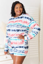 Load image into Gallery viewer, Double Take Tie-Dye Dropped Shoulder Lounge Set - Sizes S-2XL Ti Amo I love you
