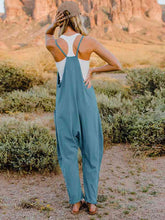 Load image into Gallery viewer, Double Take  V-Neck Sleeveless Jumpsuit with Pocket Ti Amo I love you
