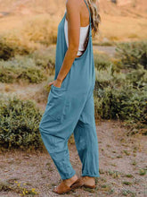 Load image into Gallery viewer, Double Take  V-Neck Sleeveless Jumpsuit with Pocket Ti Amo I love you
