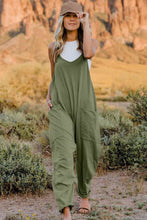 Load image into Gallery viewer, Double Take  V-Neck Sleeveless Jumpsuit with Pocket Ti Amo I love you
