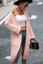 Load image into Gallery viewer, Dropped Shoulder Long Sleeve Cardigan with Pocket Ti Amo I love you
