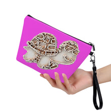 Load image into Gallery viewer, Ti Amo I love you - Exclusive Brand - Brilliant Lavender Rose - Turtle - Sling Cosmetic Bag
