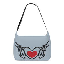 Load image into Gallery viewer, Ti Amo I love you - Exclusive Brand - Cadet Blue 2 - Skeleton Heart Hands  -  Journey Computer Shoulder Bag
