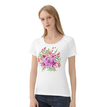 Load image into Gallery viewer, Ti Amo I love you - Exclusive Brand  - White - Floral Bouquet - Women&#39;s T shirt - Sizes XS-2XL
