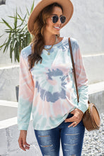 Load image into Gallery viewer, Dust Storm, Botticelli, Gull Gray, &amp; Cold Turkey - Tie-Dye Raglan Sleeve Top Ti Amo I love you
