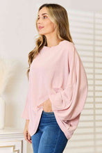 Load image into Gallery viewer, Dusty Pink - Double Take Ribbed Long Sleeve Top Ti Amo I love you
