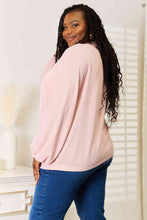 Load image into Gallery viewer, Dusty Pink - Double Take Ribbed Long Sleeve Top Ti Amo I love you
