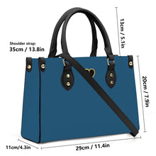 Load image into Gallery viewer, Ti Amo I love you - Exclusive Brand  - Blue Jay - Luxury Womens PU Tote Bag - Black Straps
