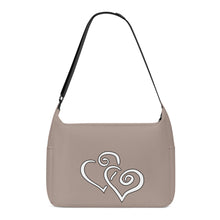 Load image into Gallery viewer, Ti Amo I love you - Exclusive Brand - Del Rio - Double White Heart - Journey Computer Shoulder Bag
