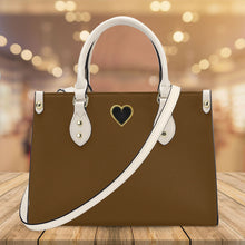 Load image into Gallery viewer, Ti Amo I love you - Exclusive Brand - Sepia - Luxury Womens PU Tote Bag - Cream Straps
