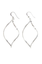 Load image into Gallery viewer, Silver Twisted Drop Earrings
