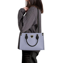 Load image into Gallery viewer, Ti Amo I love you - Exclusive Brand - Rock Blue - Luxury Womens PU Tote Bag - Black Straps
