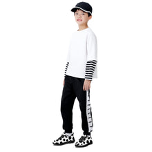 Load image into Gallery viewer, Ti Amo I love you - Exclusive Brand - White with Black Cow Spots - Kids Sneakers - Black Soles
