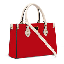 Load image into Gallery viewer, Ti Amo I love you - Exclusive Brand - Venetian Red - Luxury Womens PU Tote Bag - Cream Straps
