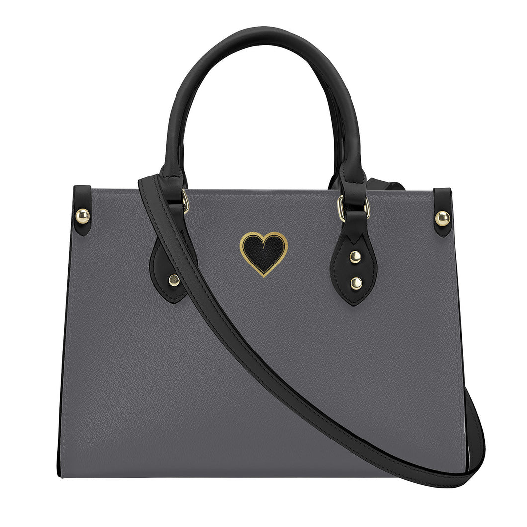 Ti Amo I love you - Exclusive Brand - Storm Dust  - Luxury Women PU Tote Bag - Black Straps