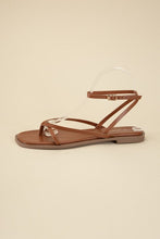 Load image into Gallery viewer, ELIO- Black or Tan - Strappy Flat Sandals Ti Amo I love you
