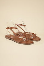 Load image into Gallery viewer, ELIO- Black or Tan - Strappy Flat Sandals Ti Amo I love you
