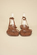 Load image into Gallery viewer, ELIO- Black or Tan - Strappy Flat Sandals Ti Amo I love you
