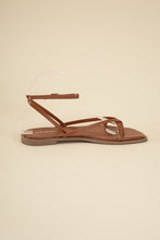 Load image into Gallery viewer, ELIO- Black or Tan - Strappy Flat Sandals Ti Amo I love you
