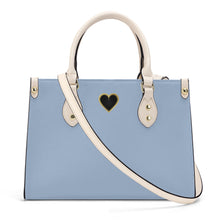 Load image into Gallery viewer, Ti Amo I love you - Exclusive Brand - Pale Cerulean - Luxury Womens PU Tote Bag - Cream Straps
