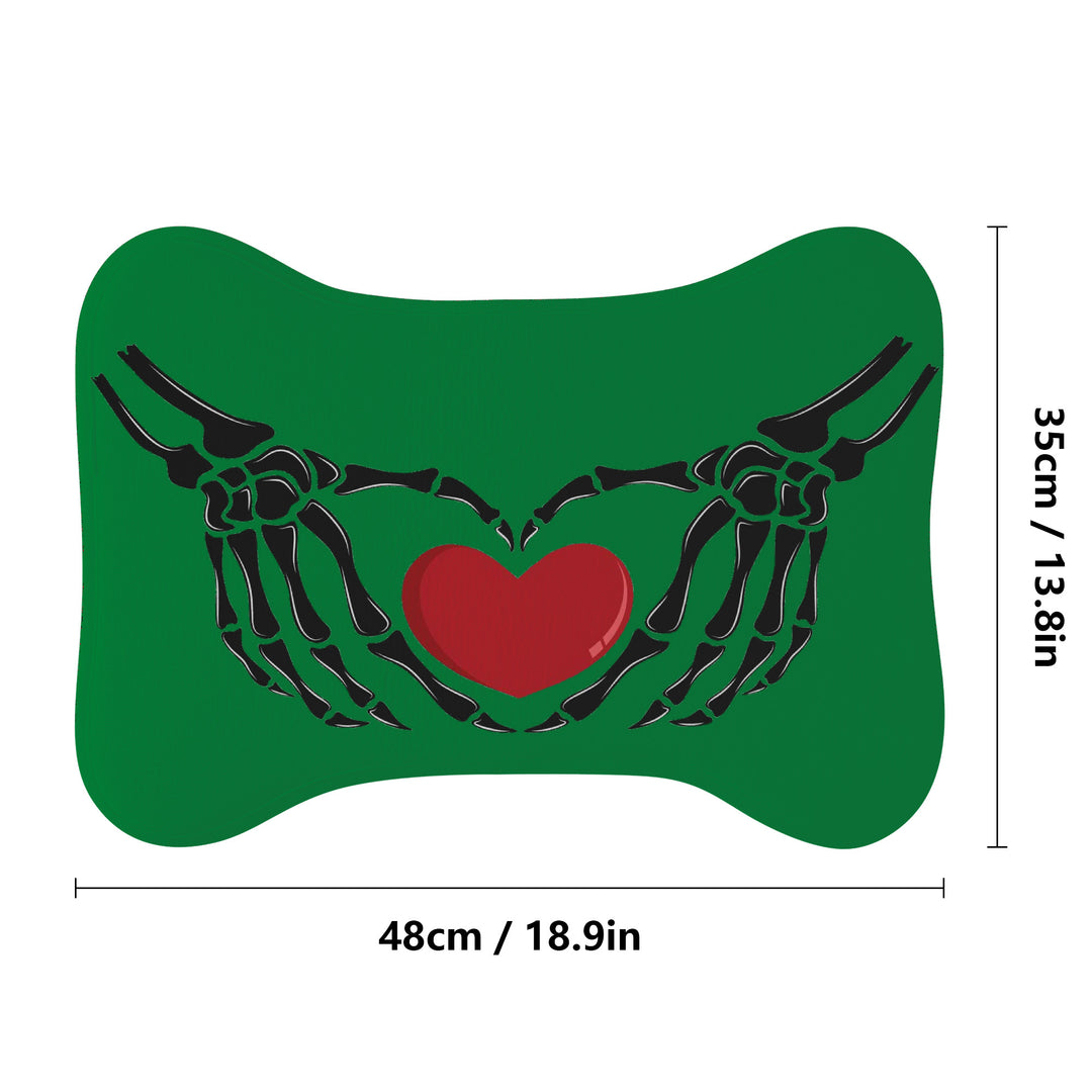 Ti Amo I love you - Exclusive Brand - Fun Green - Skeleton Hands with Heart  - Big Paws Pet Rug