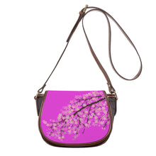 Load image into Gallery viewer, Ti Amo I love you-  Exclusive Brand - Brilliant Lavender Rose - Blossom - Saddle Bag
