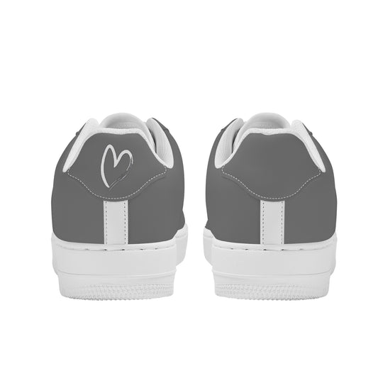 Ti Amo I love you - Exclusive Brand  - Dove Gray - White Heart - Low Top Unisex Sneakers