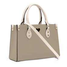 Load image into Gallery viewer, Ti Amo I love you - Exclusive Brand - Stone - Luxury Womens PU Tote Bag - Cream Straps
