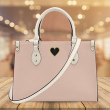 Load image into Gallery viewer, Ti Amo I love you - Exclusive Brand - Tea Rose 2 - Luxury Womens PU Tote Bag - Cream Straps
