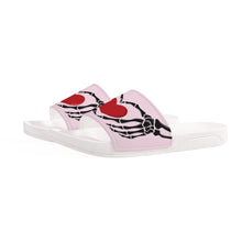 Load image into Gallery viewer, Ti Amo I love you - Exclusive Brand - We Peep - Skeleton Hands with Heart -  Slide Sandals - White Soles
