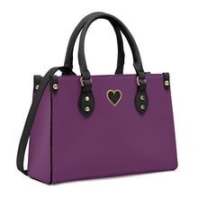 Load image into Gallery viewer, Ti Amo I love you - Exclusive Brand - Palatinate Purple - Luxury Women PU Tote Bag - Black Straps
